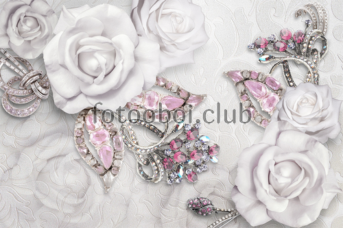 цветы, цветок, узоры, стразы, камни, 3д, 3d 